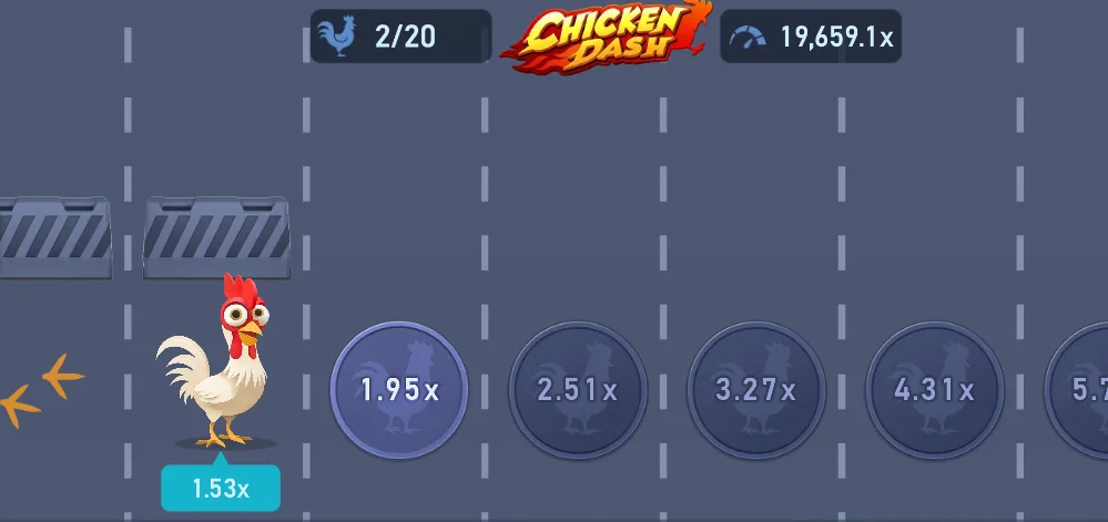 Chicken Dash casino jogo