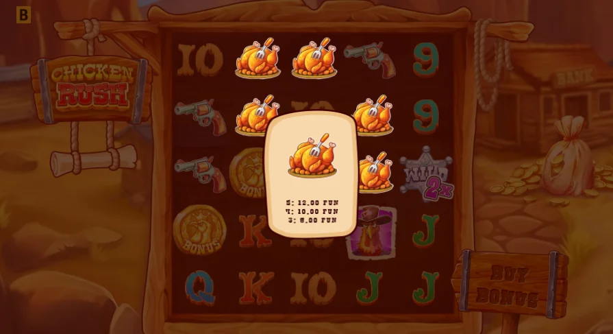 Chicken Rush casino jogo